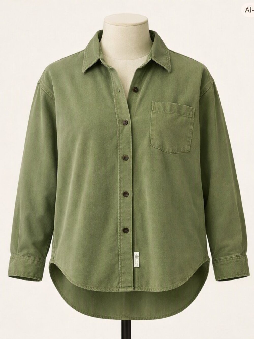 Alpine Design Women's  Sage Green colored Corduroy Button Up Shirt Size S  NWT
